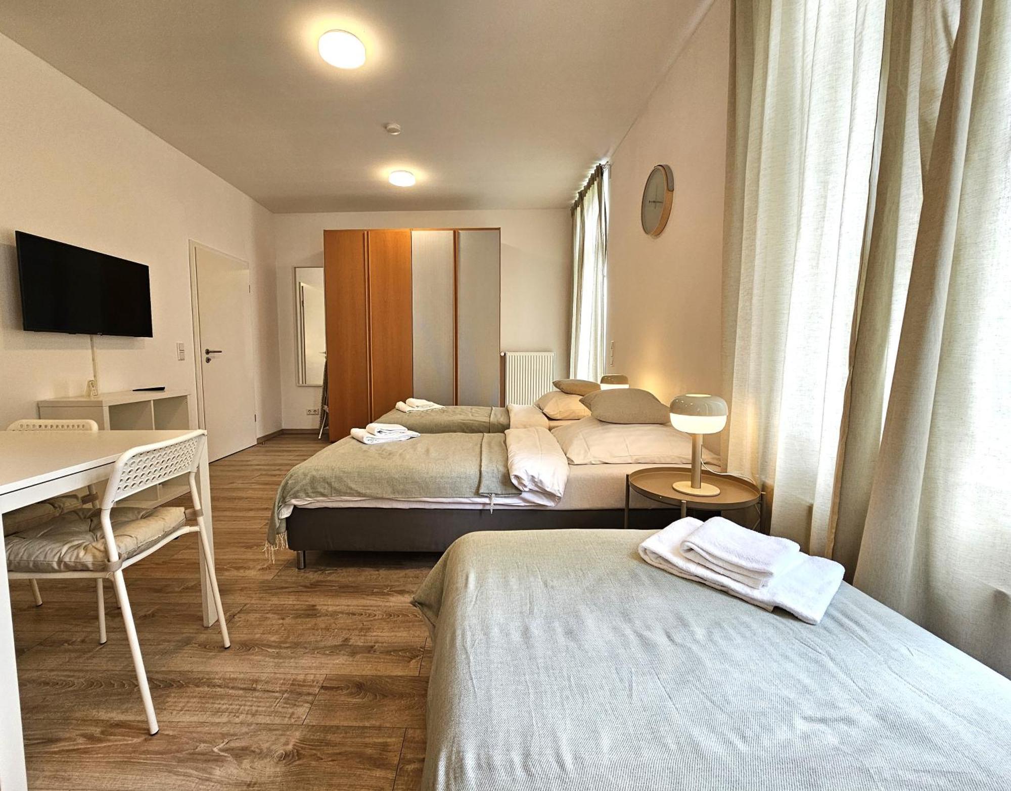 Airport-Messe Apartments Düsseldorf Oda fotoğraf